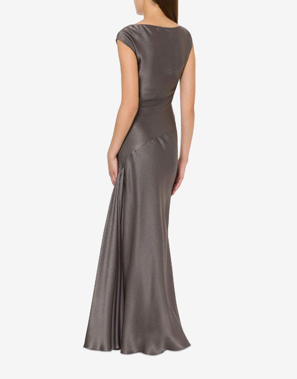 Alberta Ferretti Abito lungo in raso Sconto