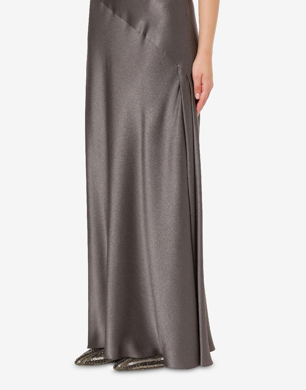 Alberta Ferretti Abito lungo in raso Sconto