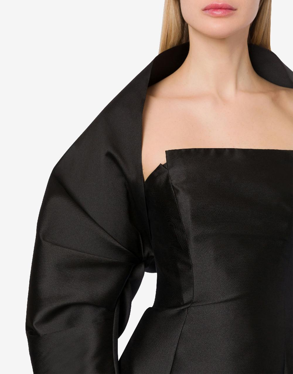 Alberta Ferretti Abito lungo in mikado con coprispalle Outlet