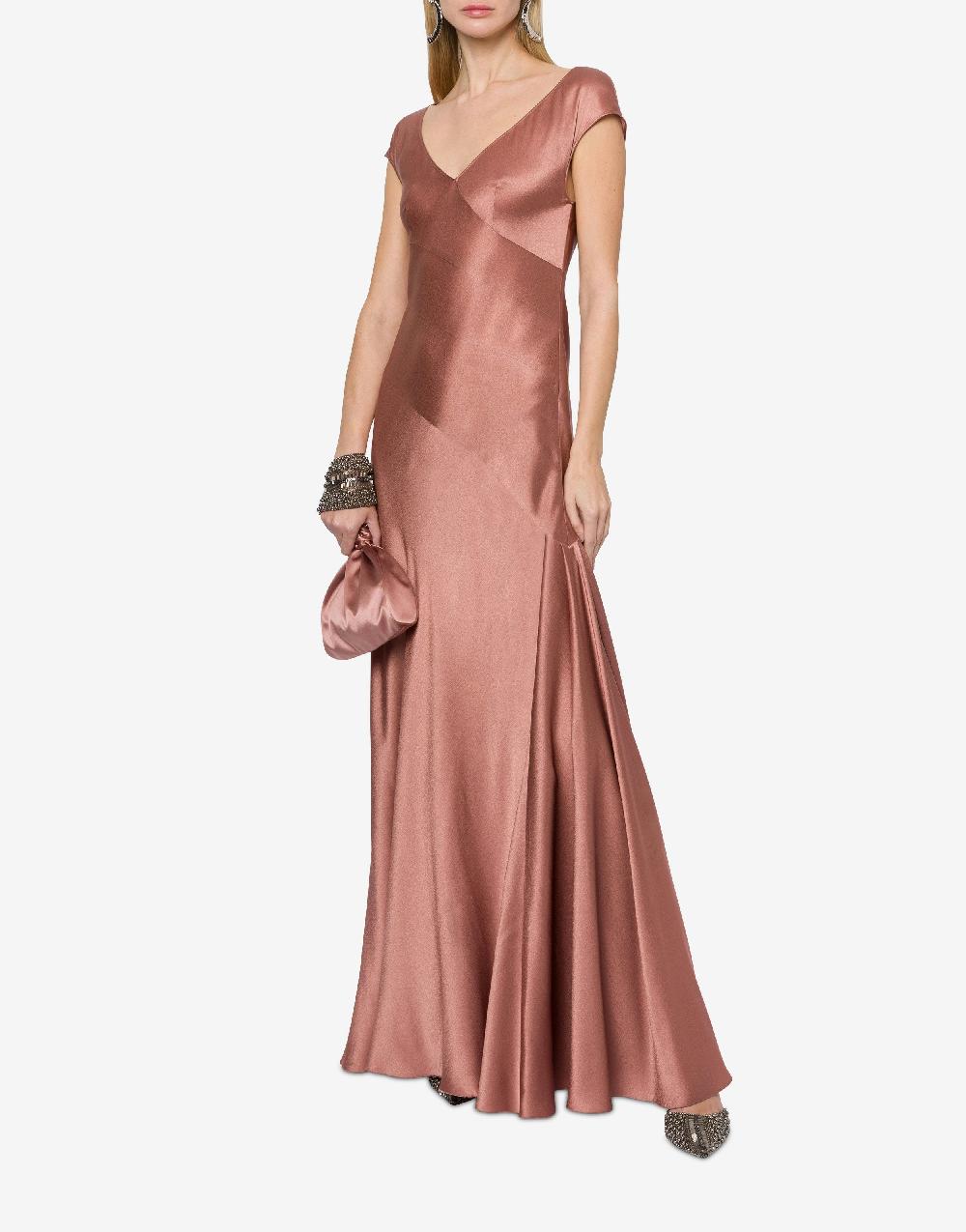 Alberta Ferretti Abito lungo in raso In Vendita