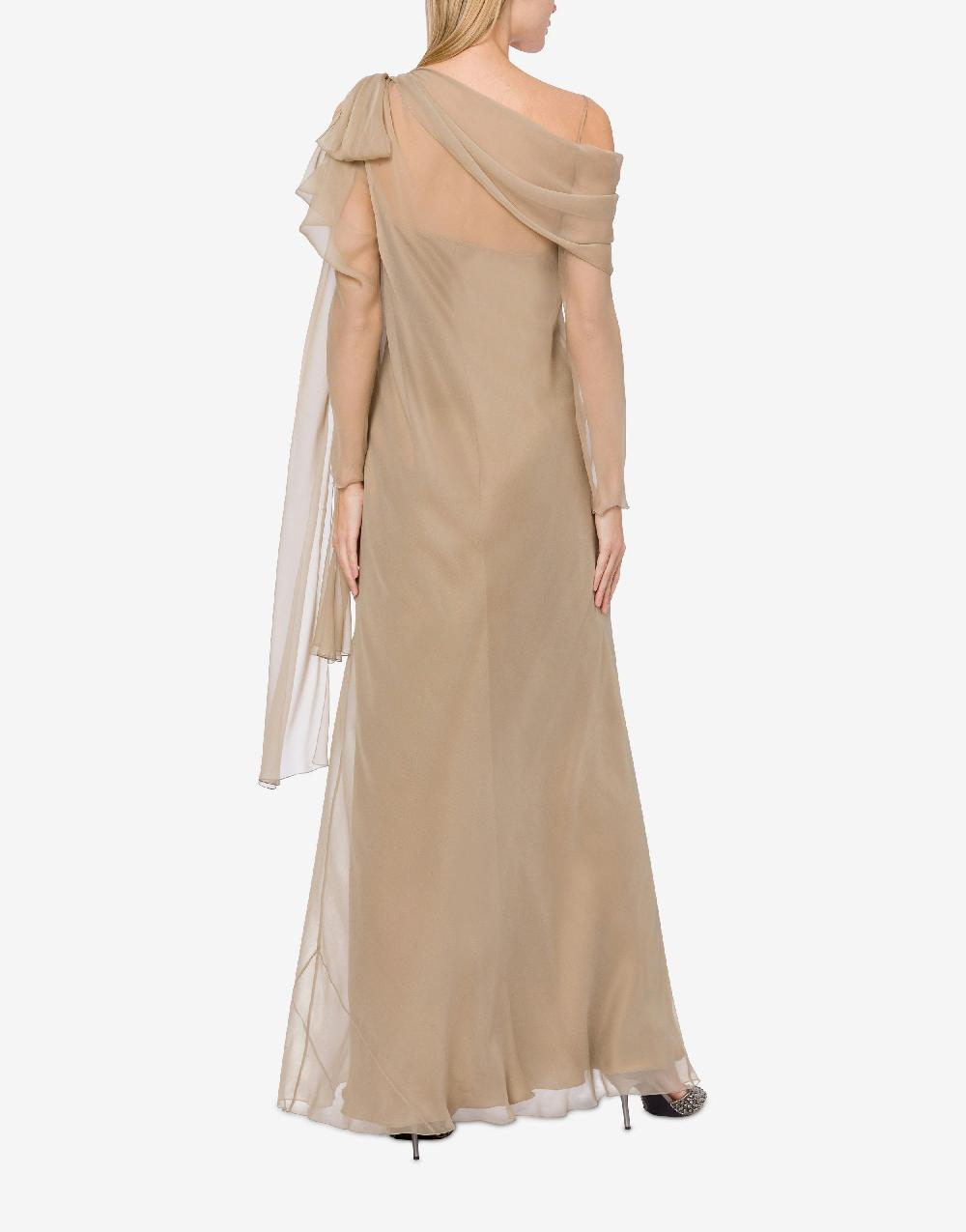 Alberta Ferretti Abito lungo in chiffon con drappeggi I Più Venduti