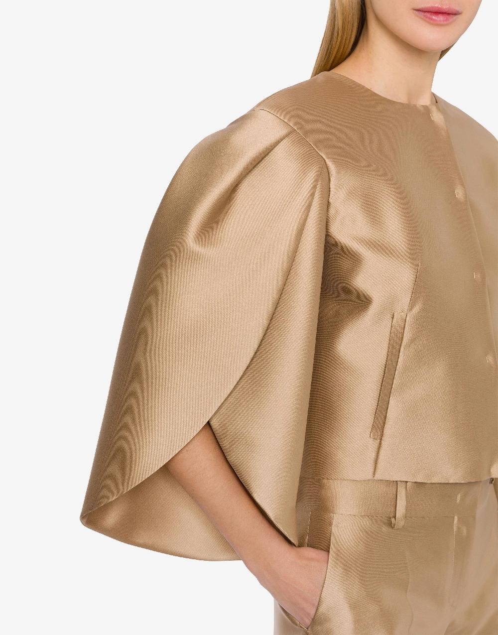 Alberta Ferretti Giacca corta in mikado con maniche tulipano Acquista Ora