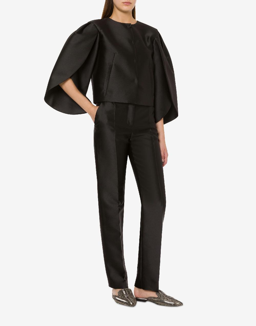 Alberta Ferretti Giacca corta in mikado con maniche tulipano Fino Al -60%