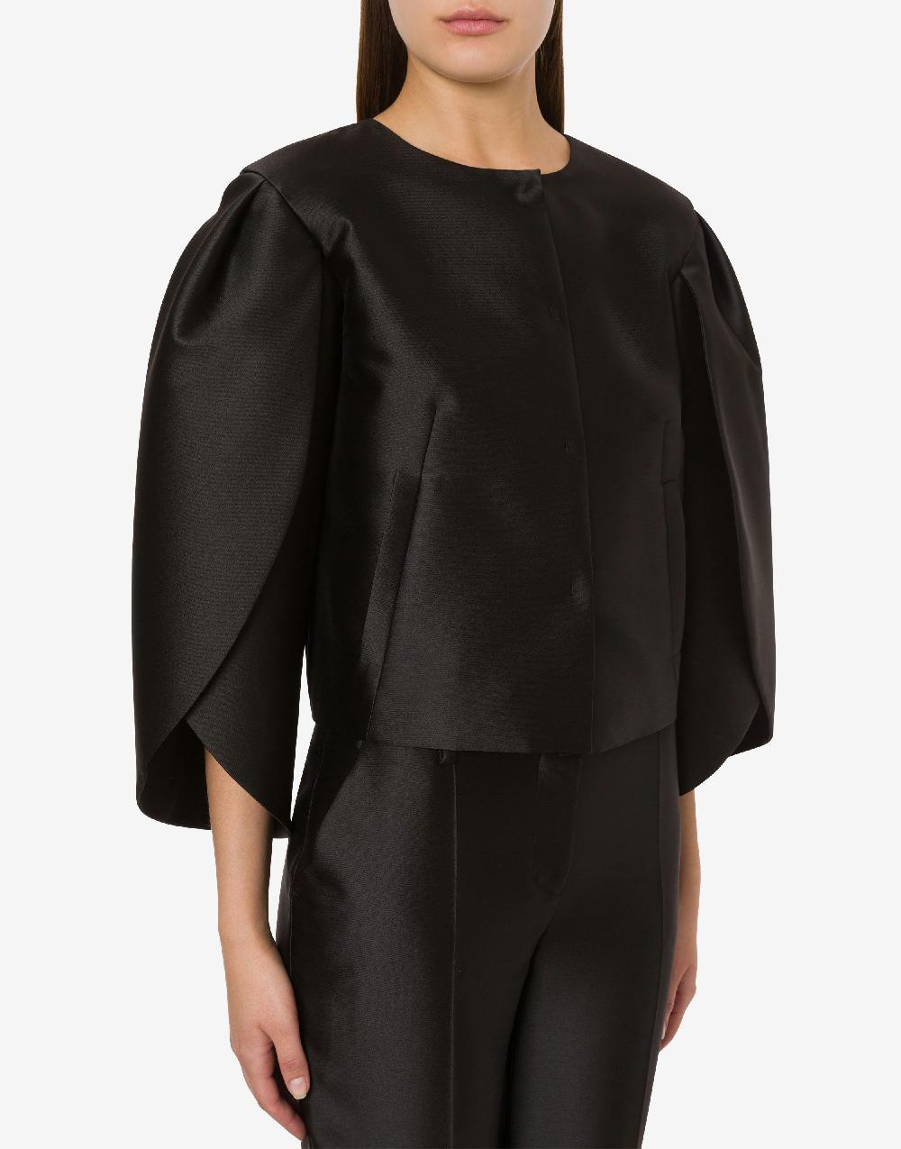 Alberta Ferretti Giacca corta in mikado con maniche tulipano Fino Al -60%