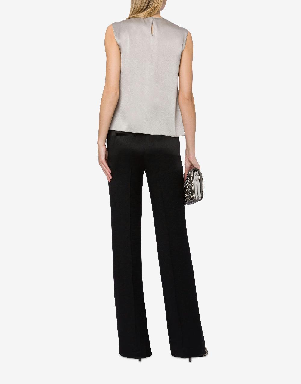 Alberta Ferretti Pantalone sartoriale in raso Sottocosto
