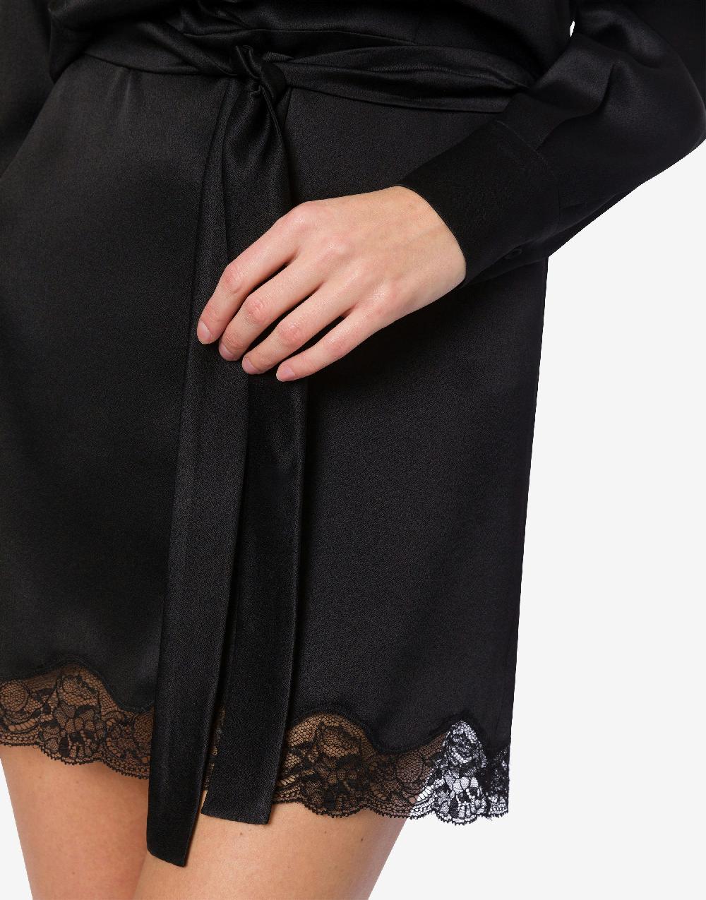 Alberta Ferretti Abito corto in raso con pizzo Fornitura limitata