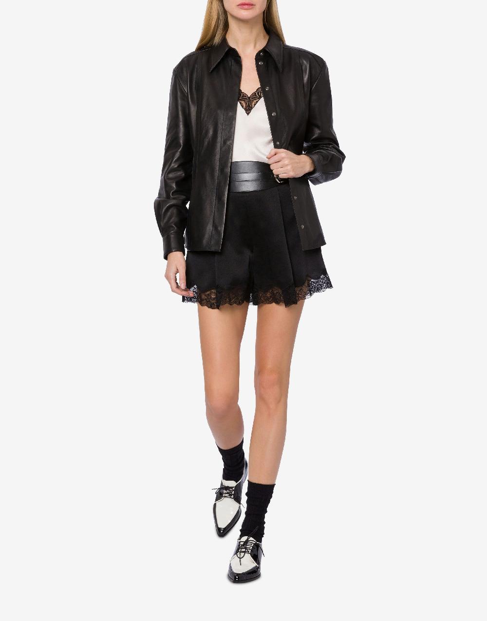 Alberta Ferretti Short in raso con pizzo Offerte