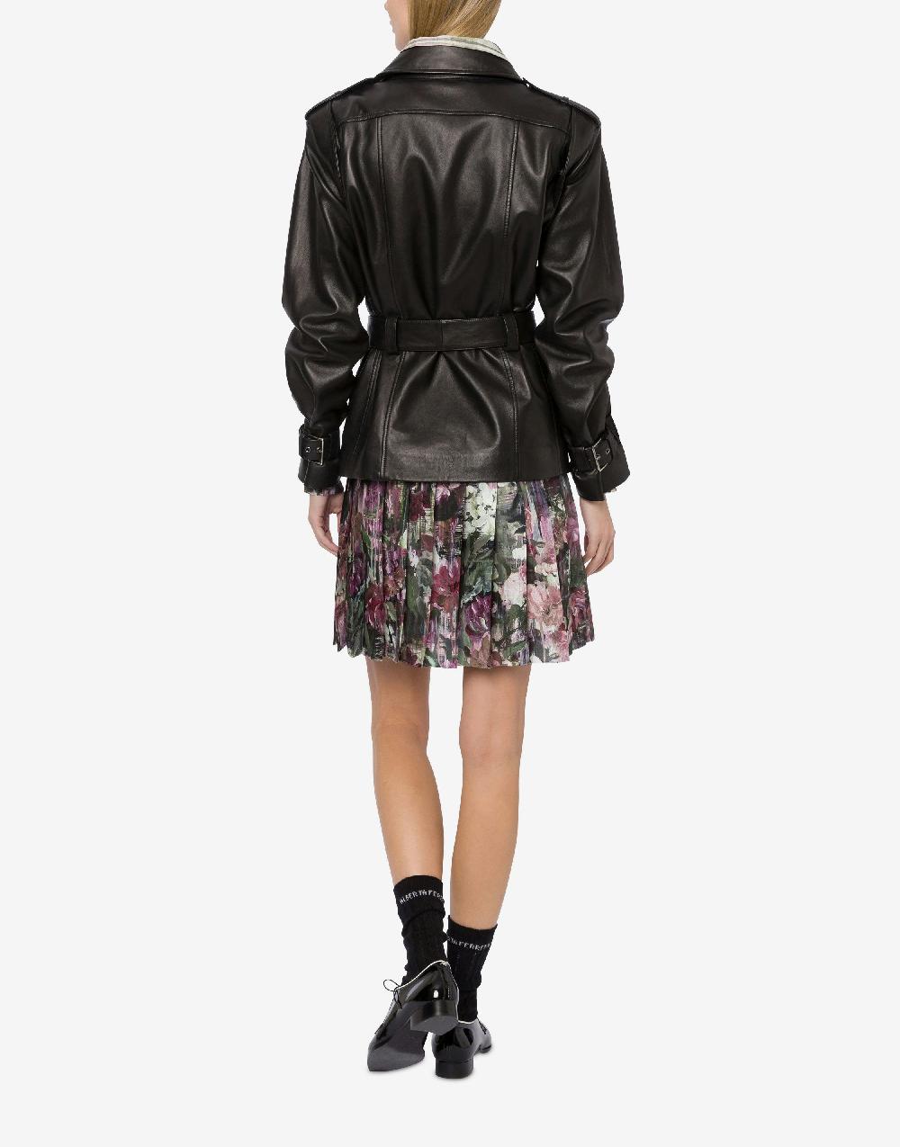 Alberta Ferretti Giacca biker in nappa glossy Vendita Calda