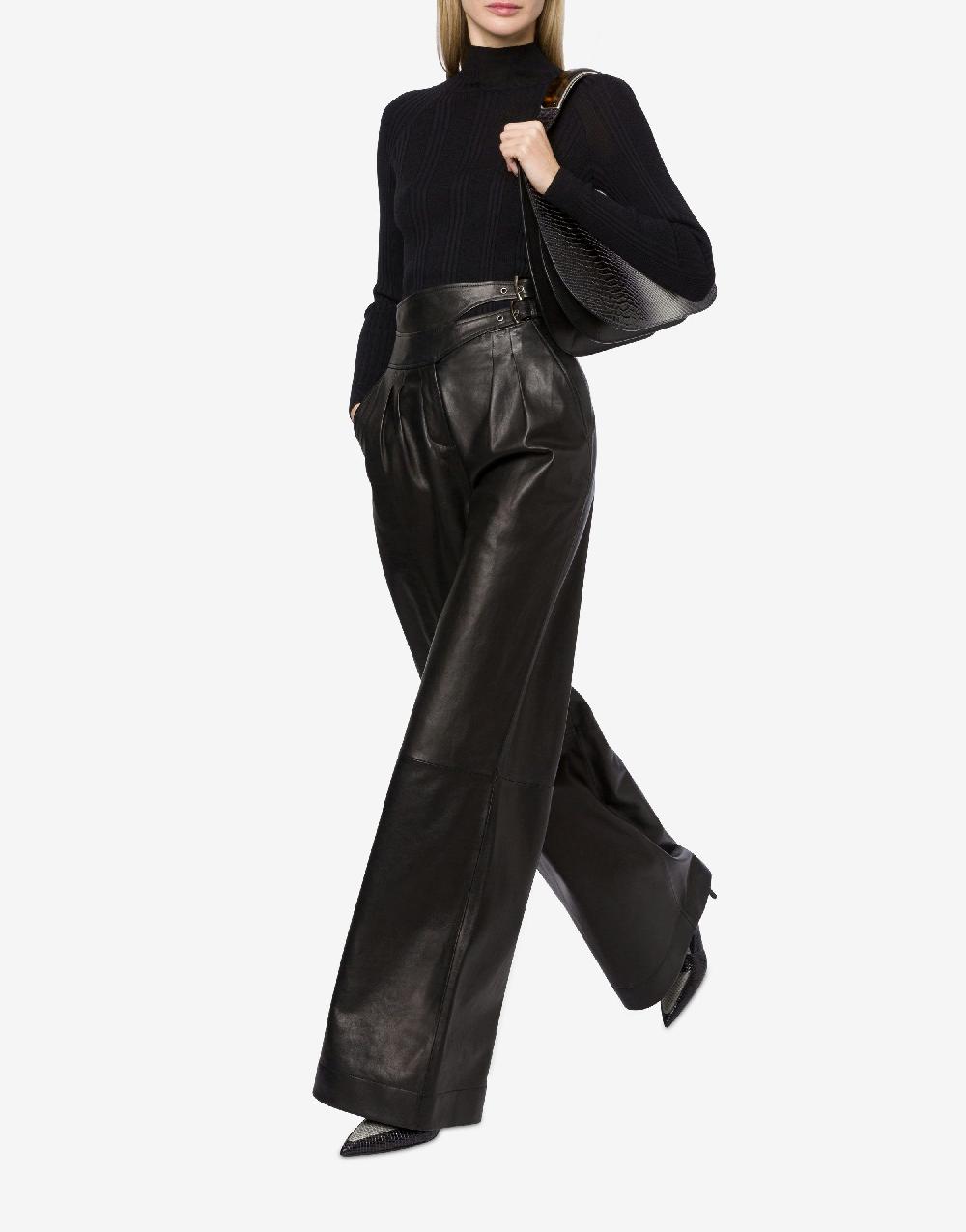 Alberta Ferretti Pantalone in nappa glossy Saldi Di Fabbrica