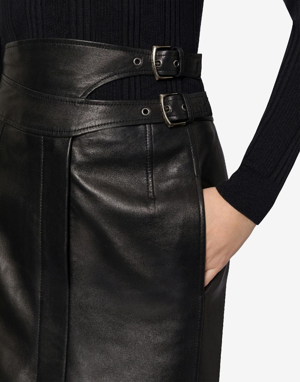 Alberta Ferretti Gonna midi in nappa glossy Negozio