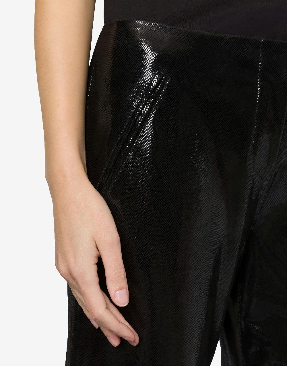 Alberta Ferretti Pantalone in suede stampa Snake Smaltimento dello stoccaggio