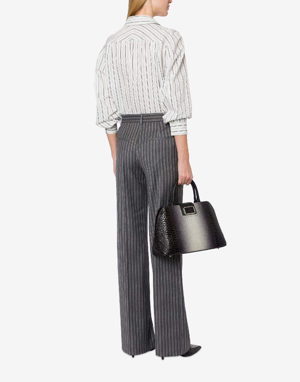 Alberta Ferretti Camicia oversize in drill rigato Italy