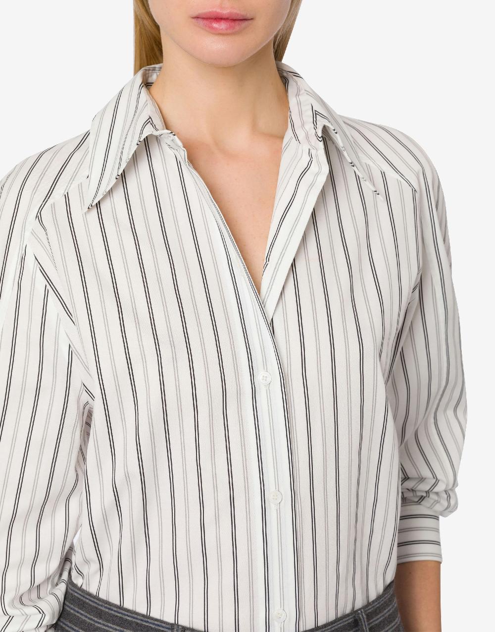 Alberta Ferretti Camicia oversize in drill rigato Italy