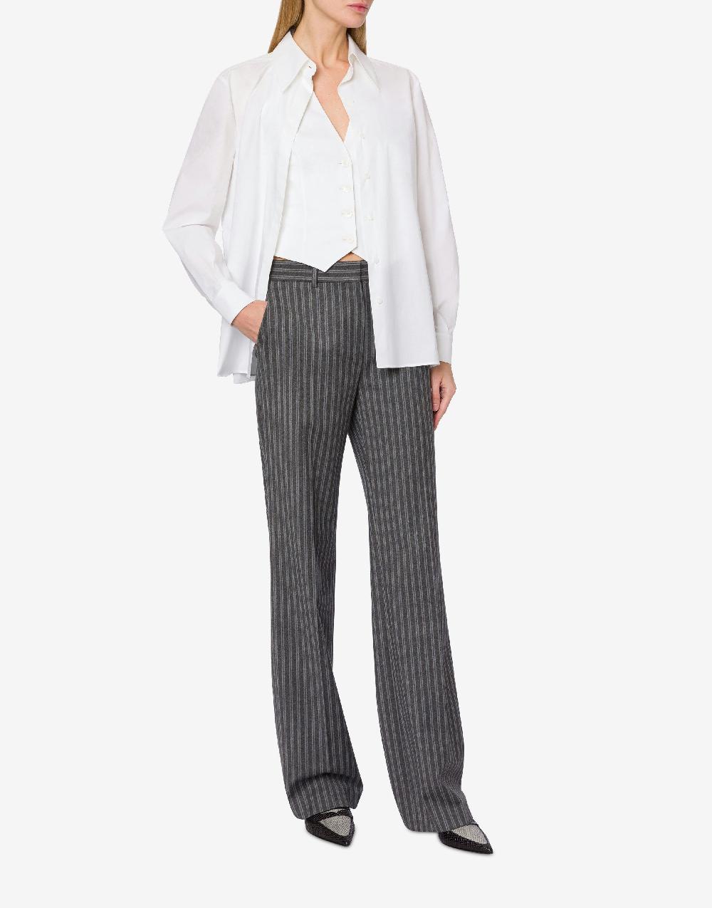Alberta Ferretti Camicia in popeline stretch con gilet Italia