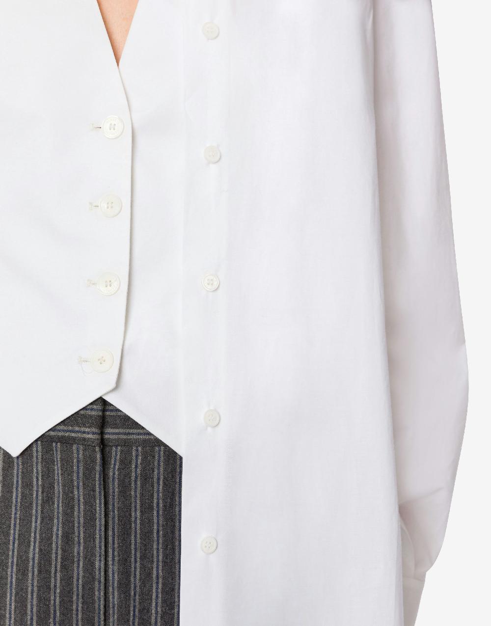 Alberta Ferretti Camicia in popeline stretch con gilet Italia
