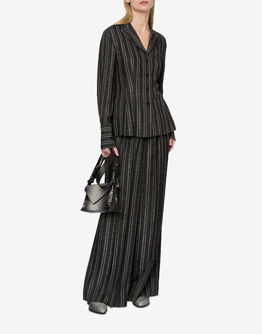 Alberta Ferretti Camicia in saglia di viscosa rigata Promozione