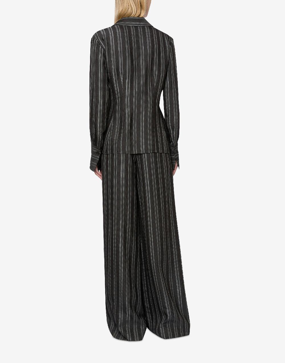 Alberta Ferretti Camicia in saglia di viscosa rigata Promozione