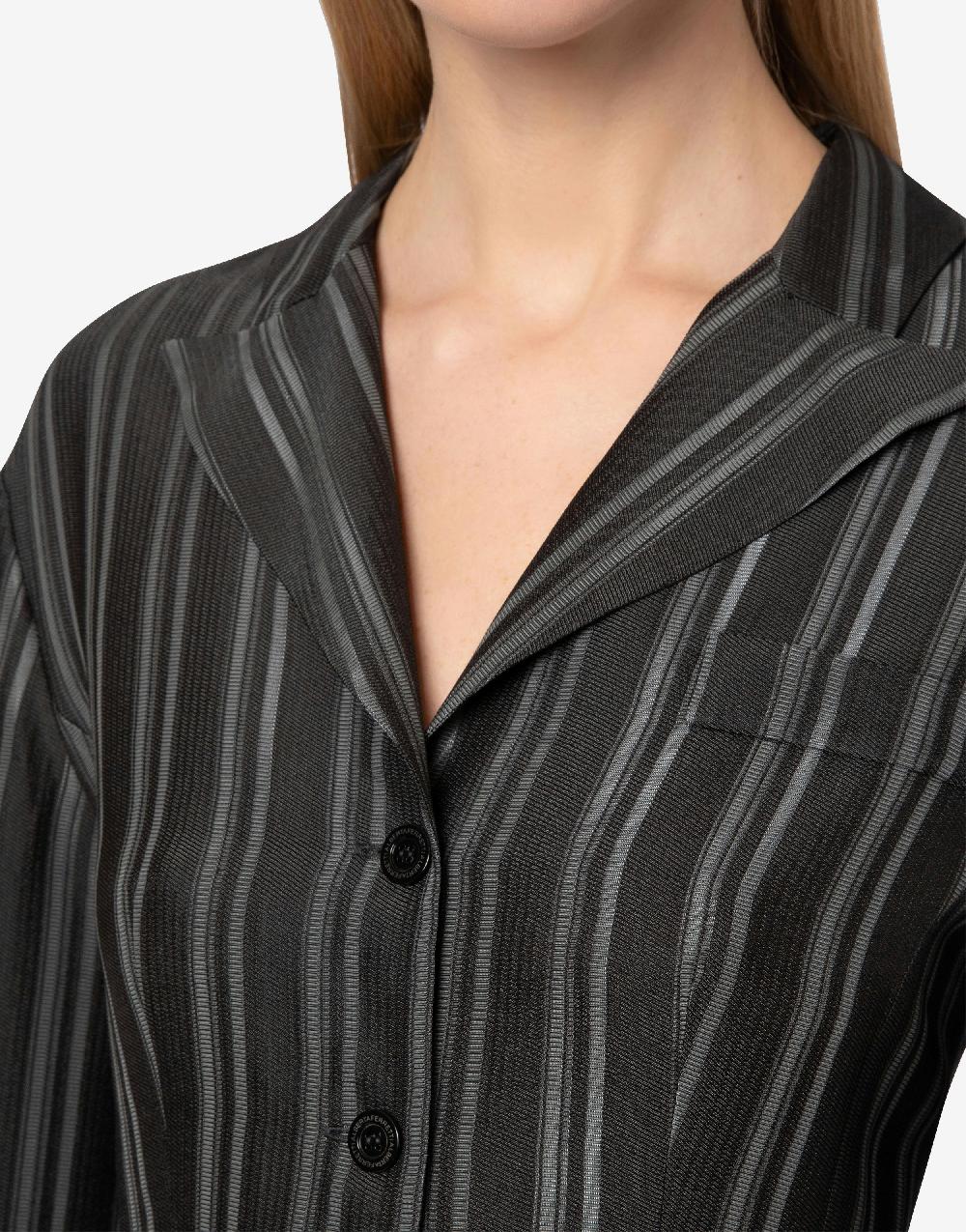 Alberta Ferretti Camicia in saglia di viscosa rigata Promozione