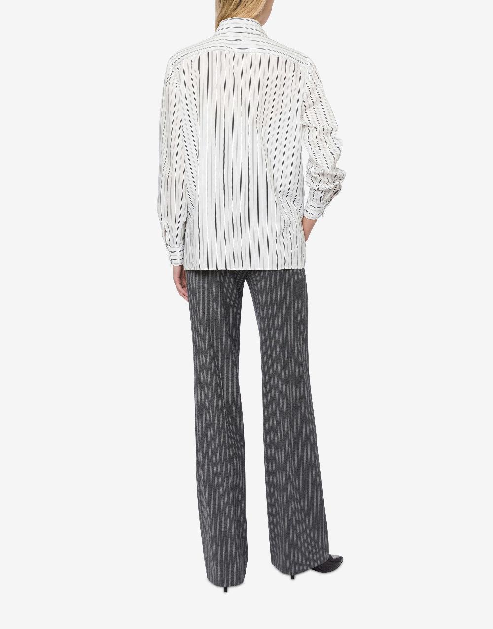 Alberta Ferretti Pantalone in flanella rigata stretch Qualità Garantita