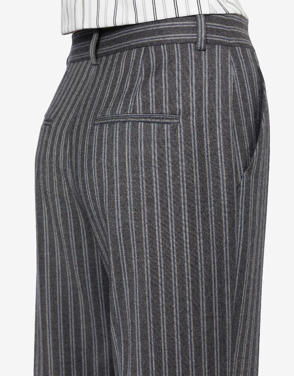 Alberta Ferretti Pantalone in flanella rigata stretch Qualità Garantita