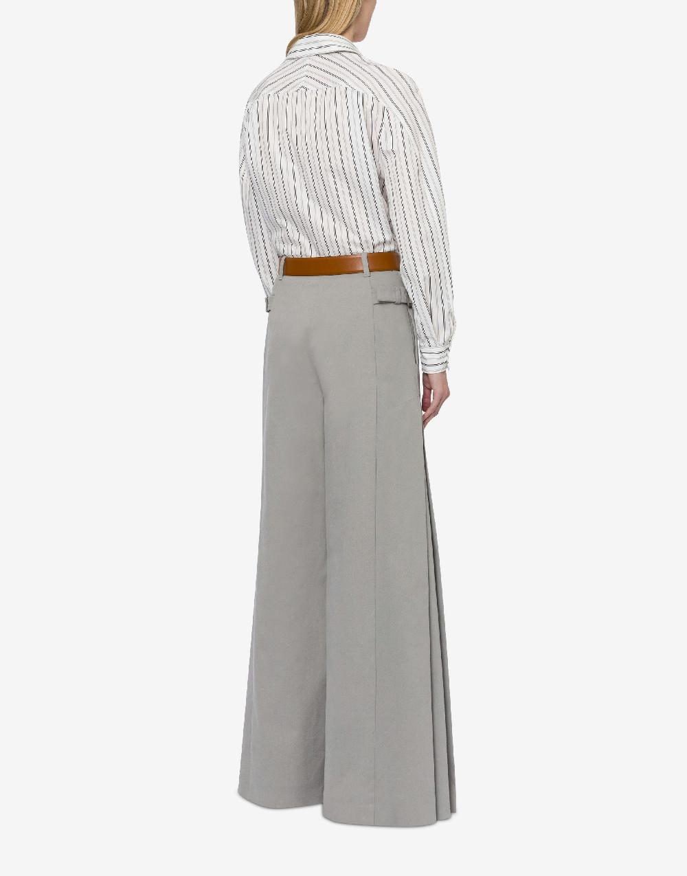 Alberta Ferretti Pantalone oversize in gabardina di cotone stretch Acquista Ora