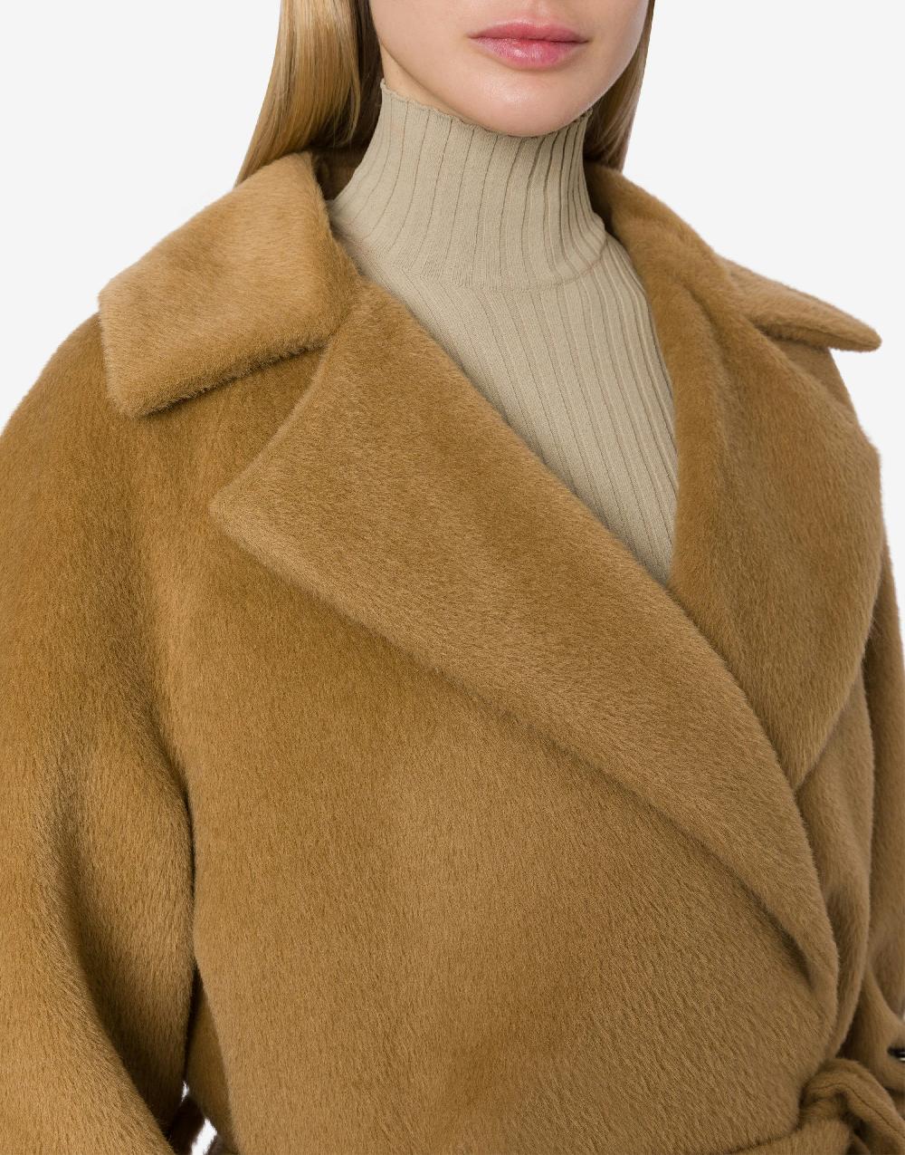 Alberta Ferretti Cappotto in alpaca con fusciacca Shopping Online