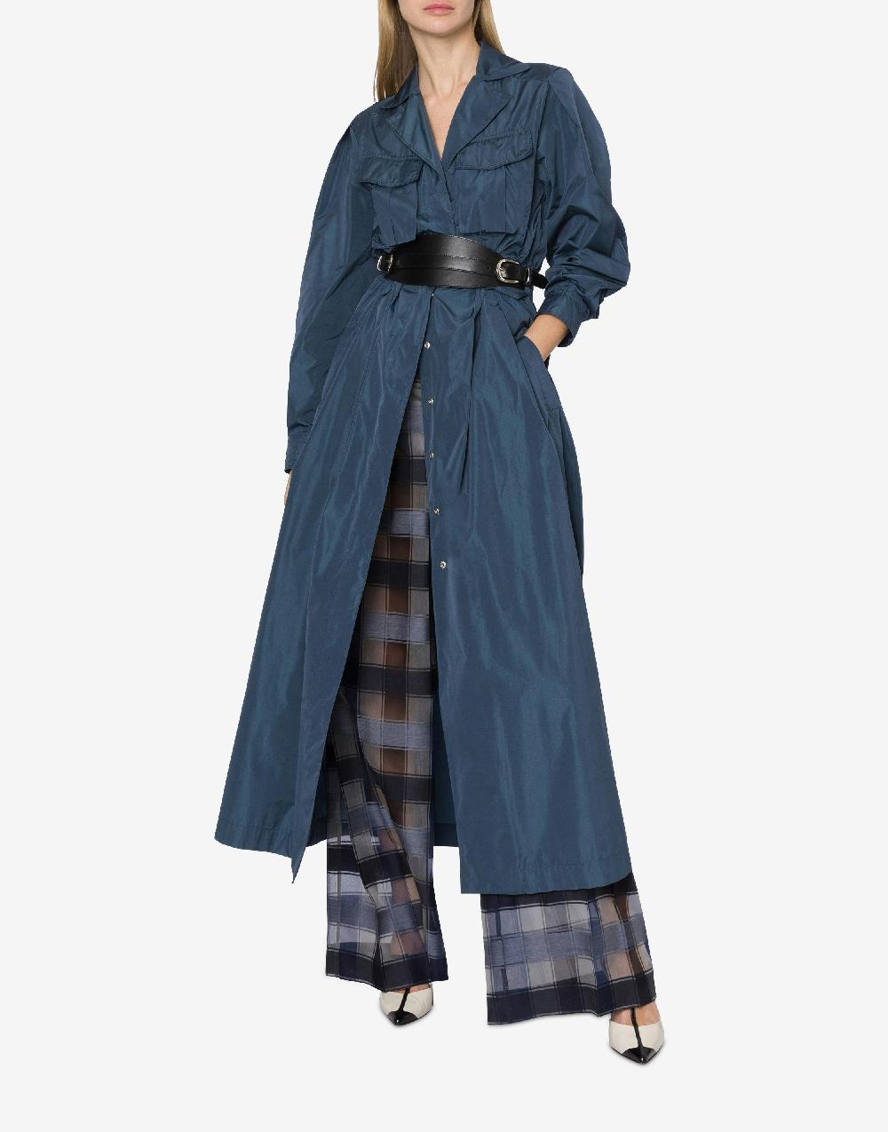 Alberta Ferretti Pantalone a palazzo in organza check lana seta Sottocosto