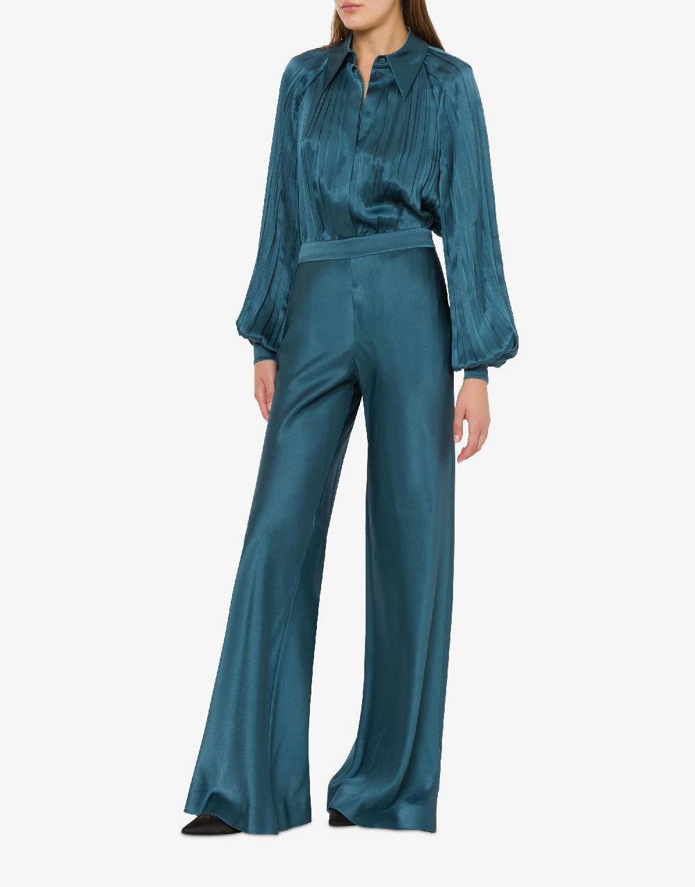 Alberta Ferretti Pantalone flare in raso Presa