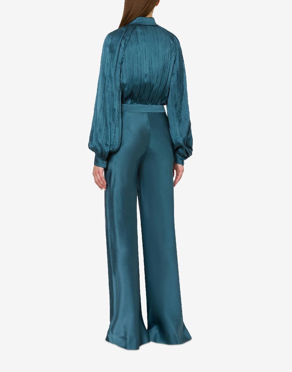 Alberta Ferretti Pantalone flare in raso Presa
