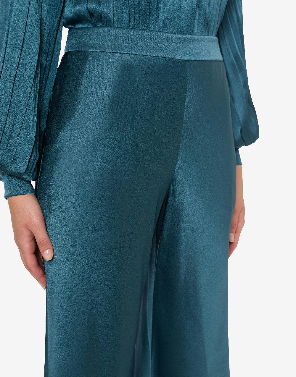 Alberta Ferretti Pantalone flare in raso Presa