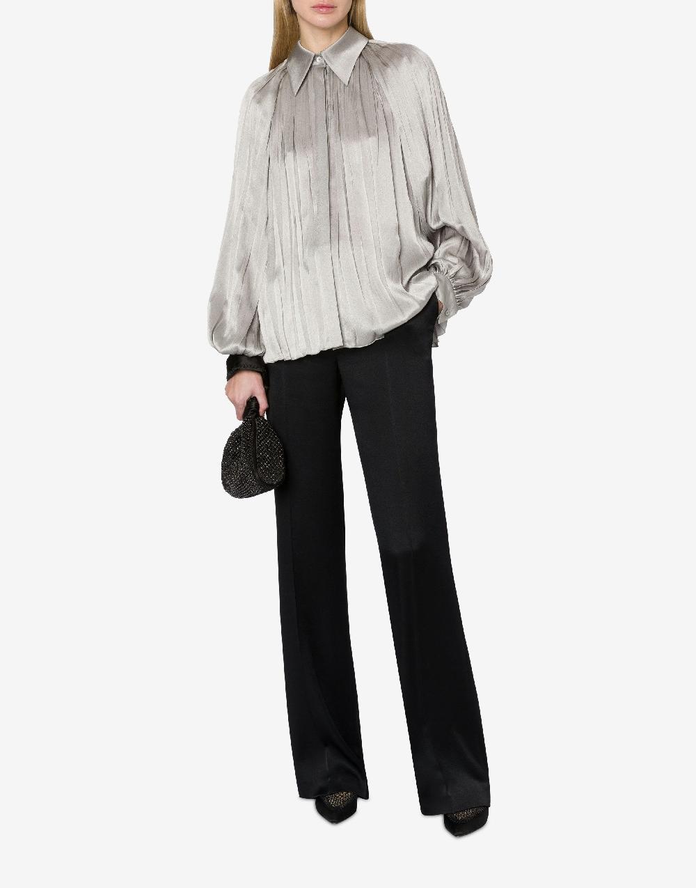 Alberta Ferretti Camicia in raso plissé Sconto