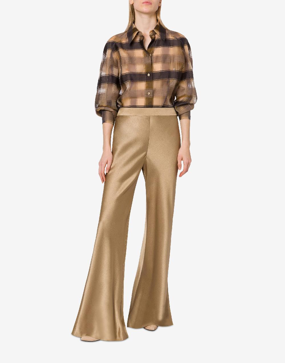 Alberta Ferretti Pantalone flare in raso Online