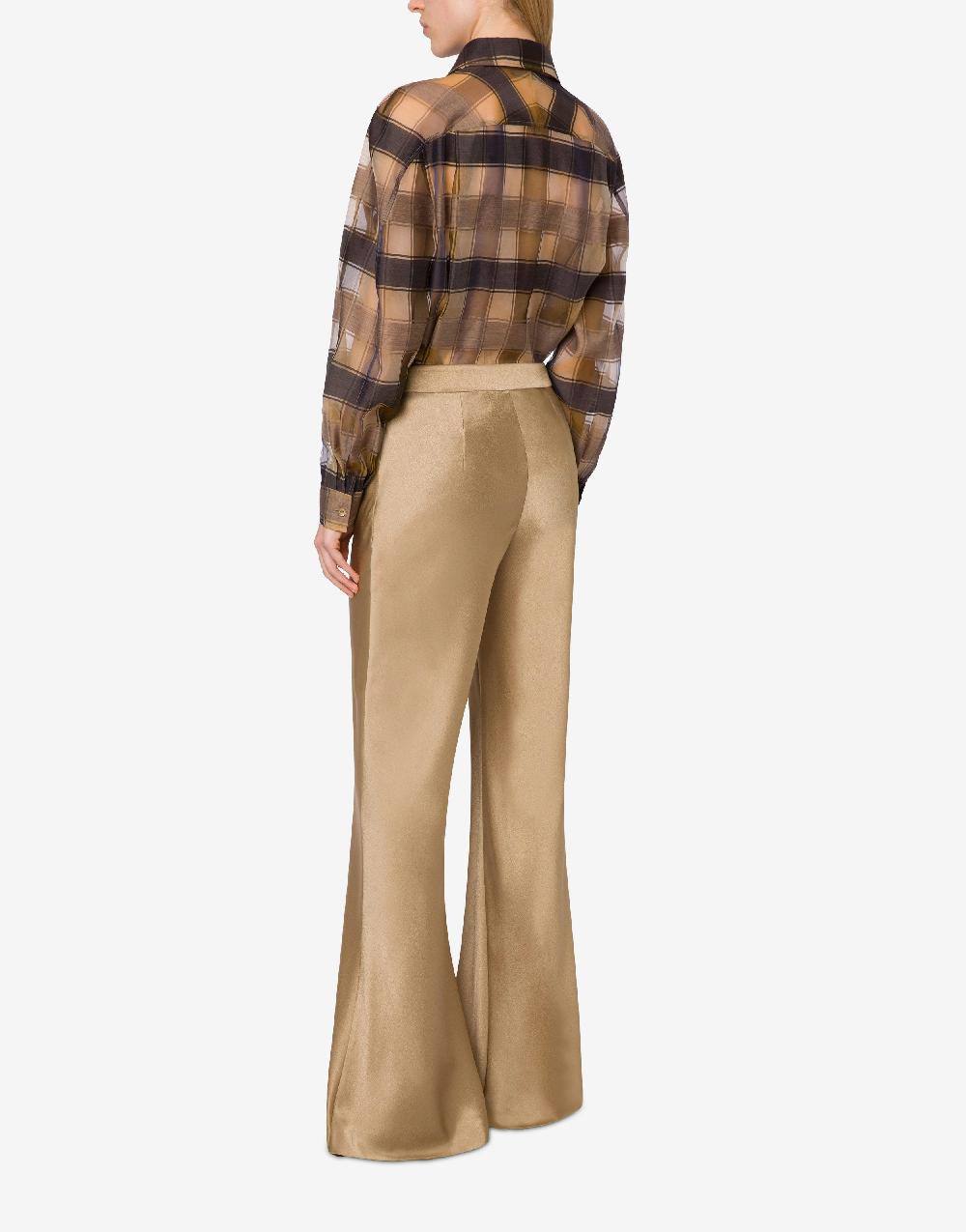 Alberta Ferretti Pantalone flare in raso Online