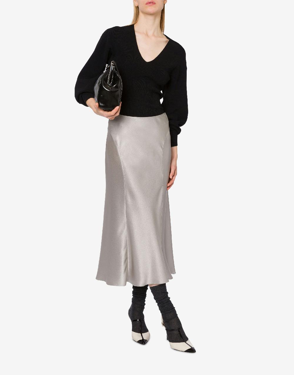 Alberta Ferretti Gonna longuette in raso In Vendita