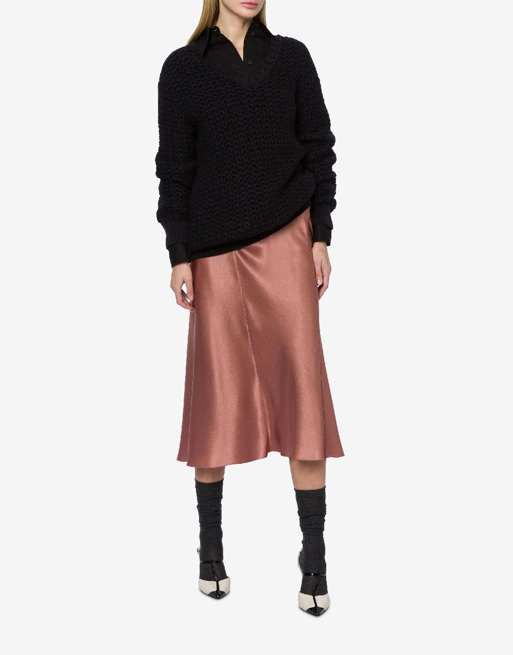 Alberta Ferretti Gonna longuette in raso Offerte