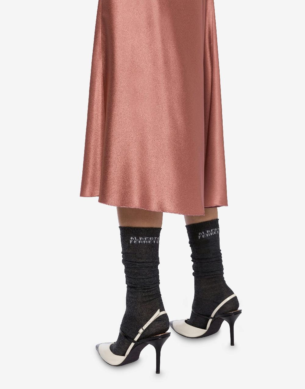 Alberta Ferretti Gonna longuette in raso Offerte