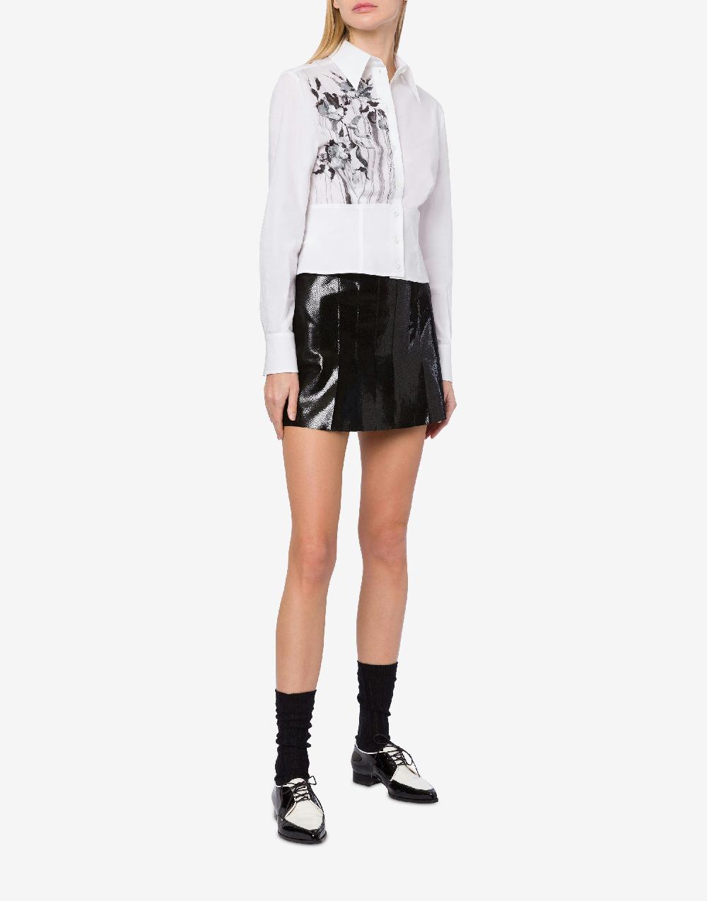 Alberta Ferretti Minigonna in suede con stampa Snake Saldi Di Fabbrica