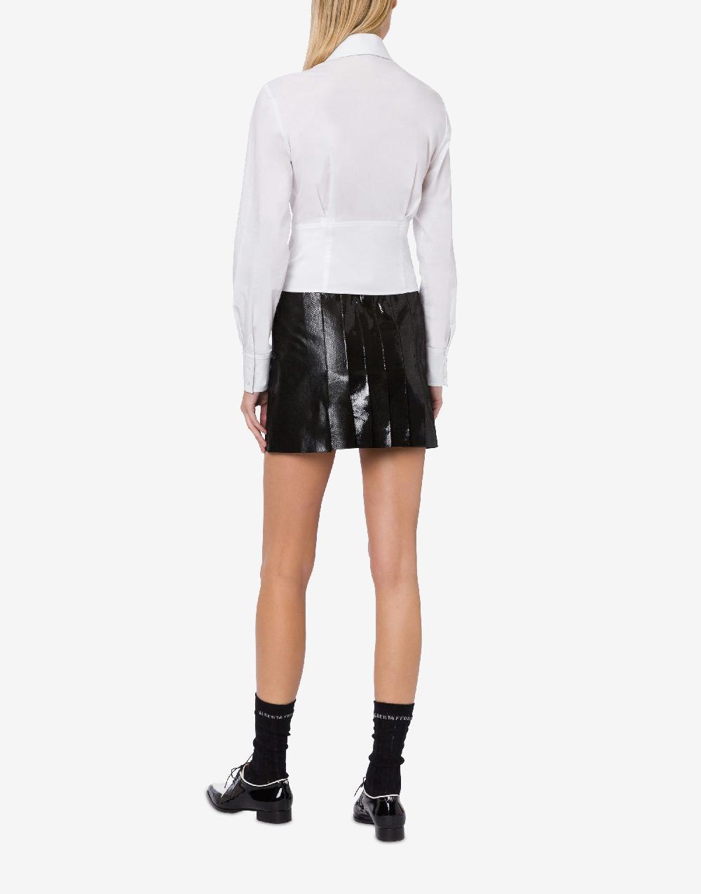 Alberta Ferretti Minigonna in suede con stampa Snake Saldi Di Fabbrica