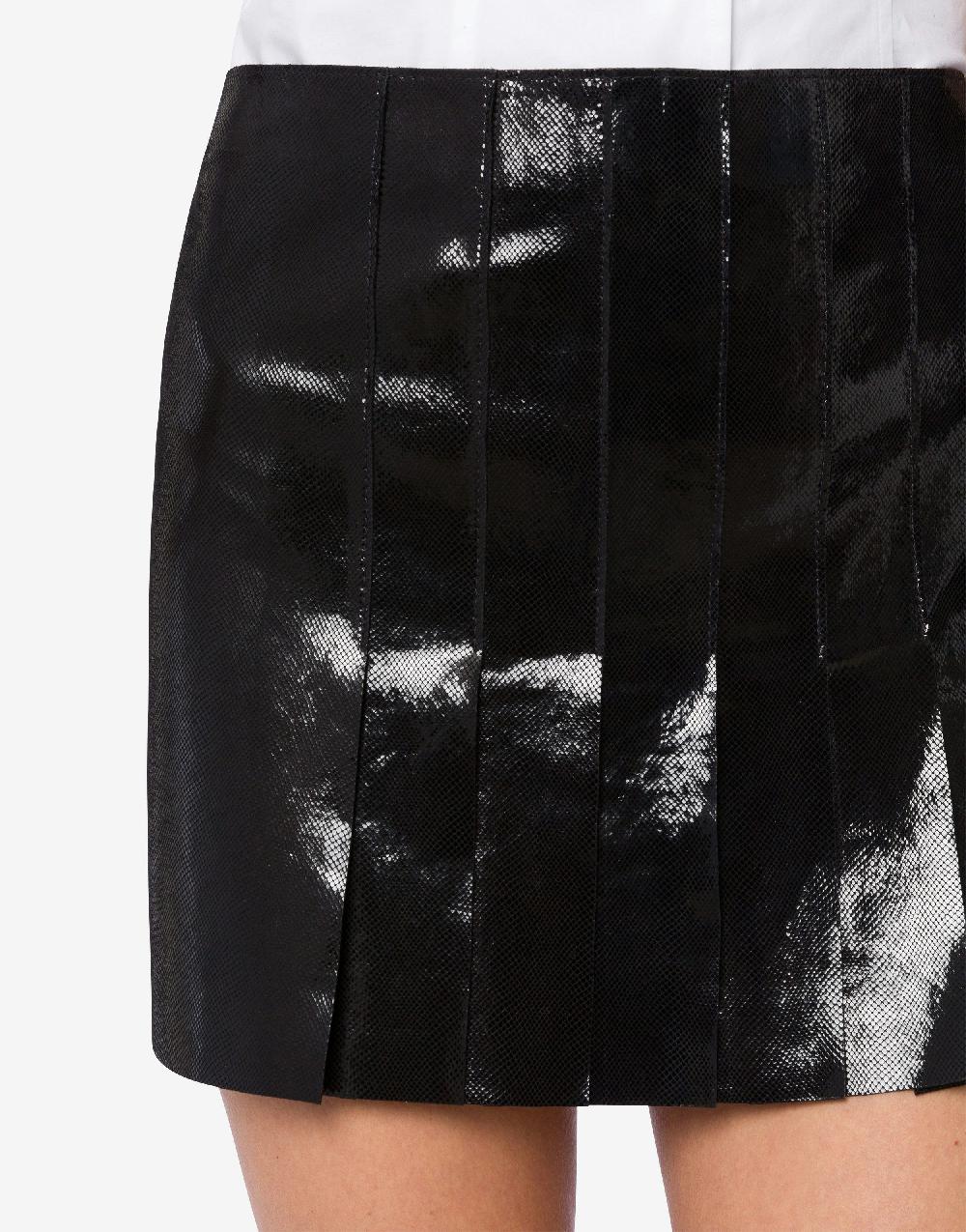 Alberta Ferretti Minigonna in suede con stampa Snake Saldi Di Fabbrica