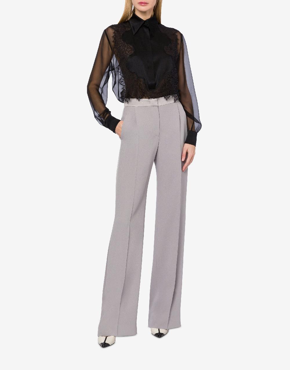 Alberta Ferretti Camicia in chiffon organico con pizzo I Più Venduti