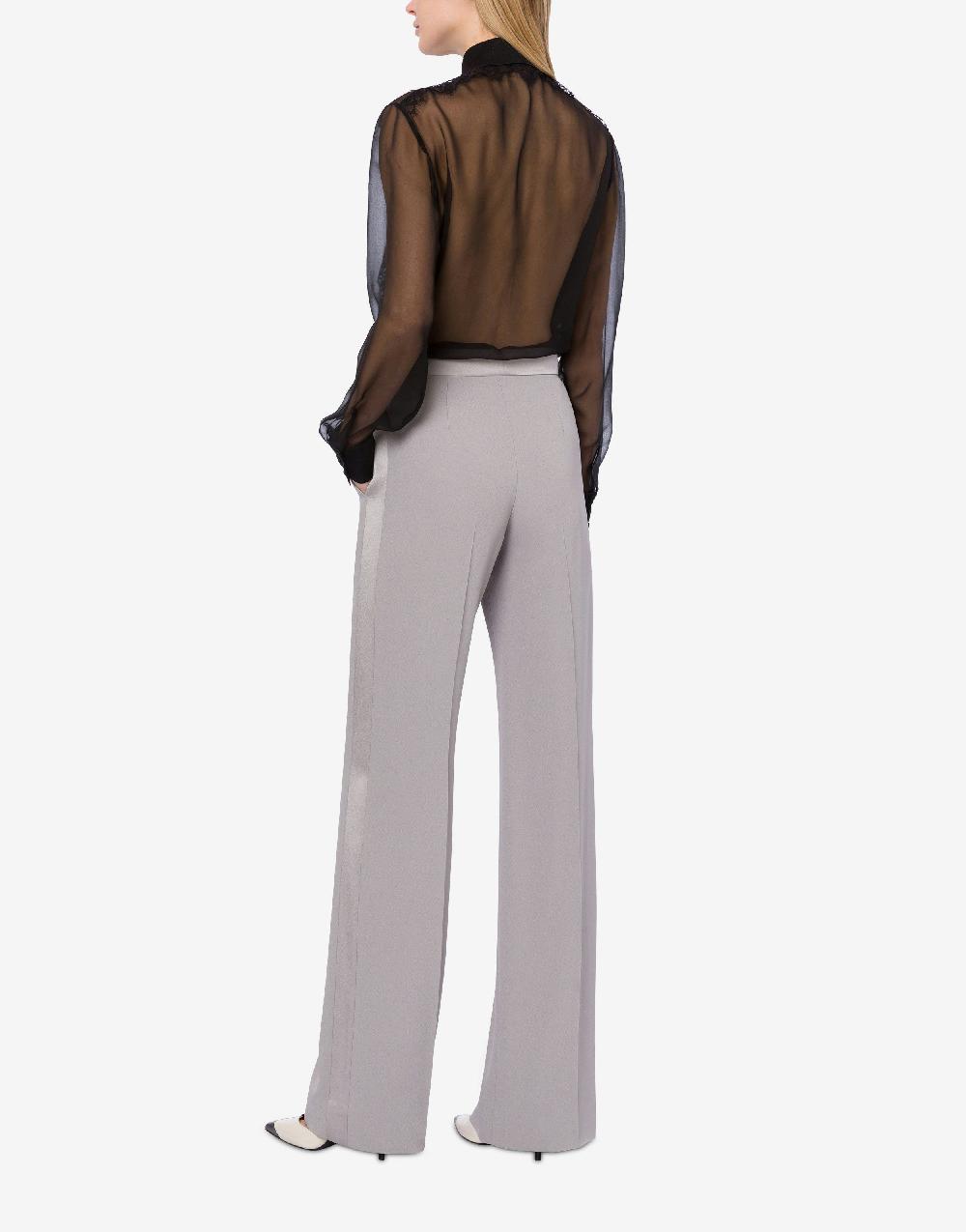 Alberta Ferretti Camicia in chiffon organico con pizzo I Più Venduti