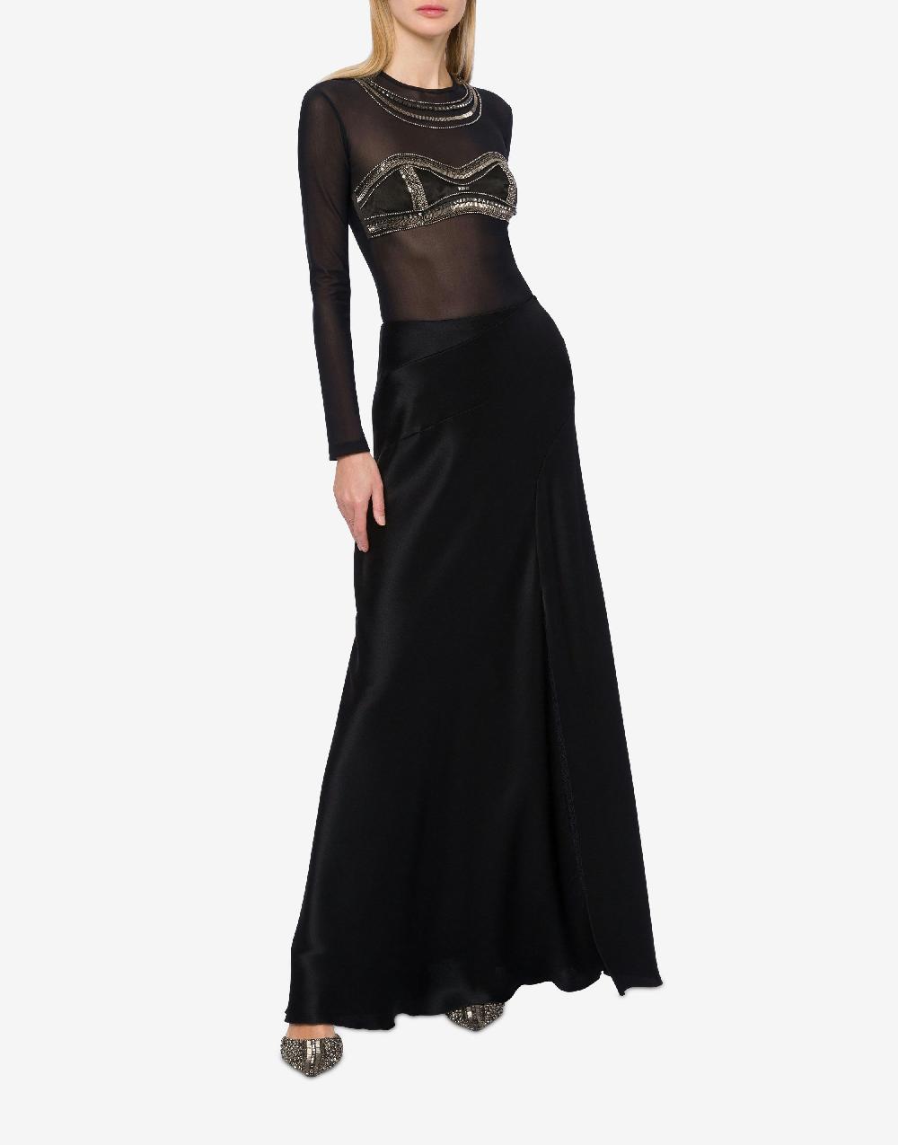 Alberta Ferretti Gonna lunga in raso Vendite Flash