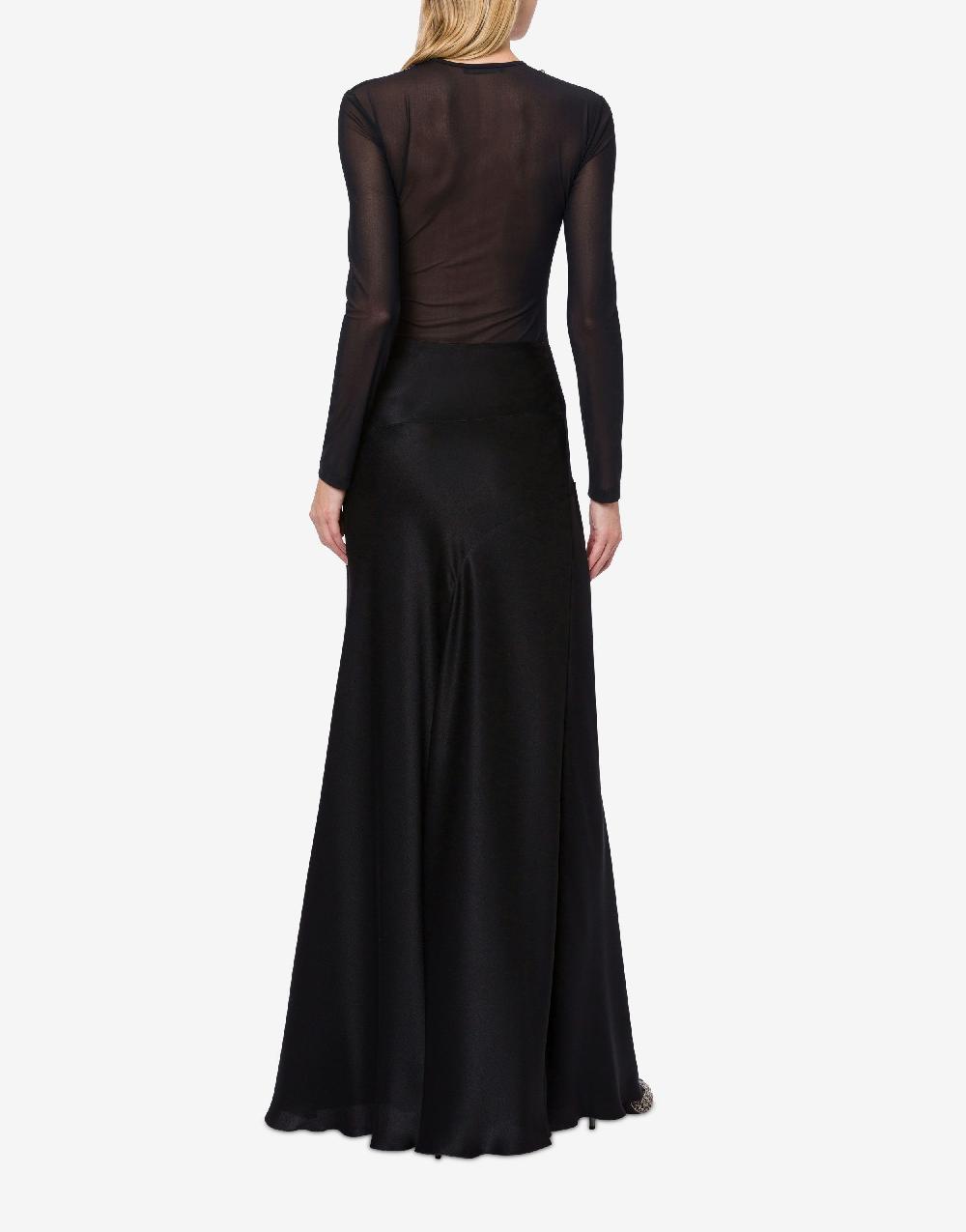 Alberta Ferretti Gonna lunga in raso Vendite Flash