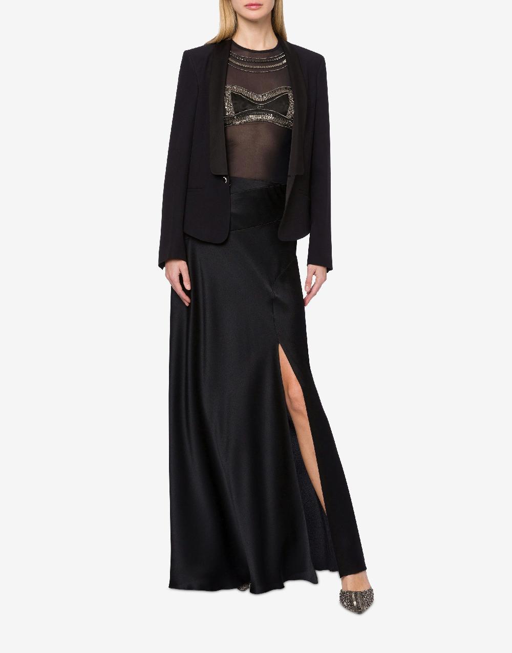 Alberta Ferretti Giacca smoking in enver satin Negozio