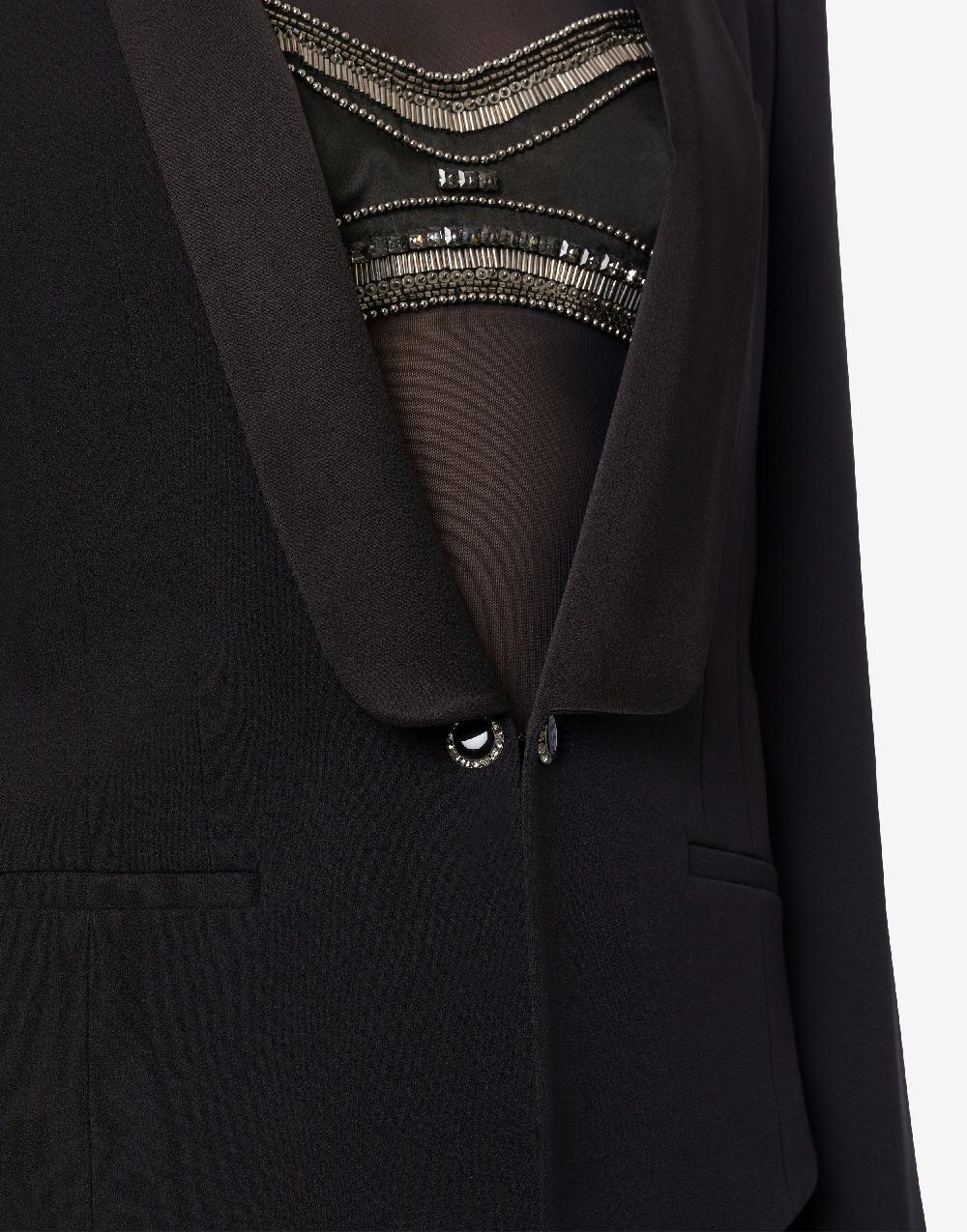 Alberta Ferretti Giacca smoking in enver satin Negozio