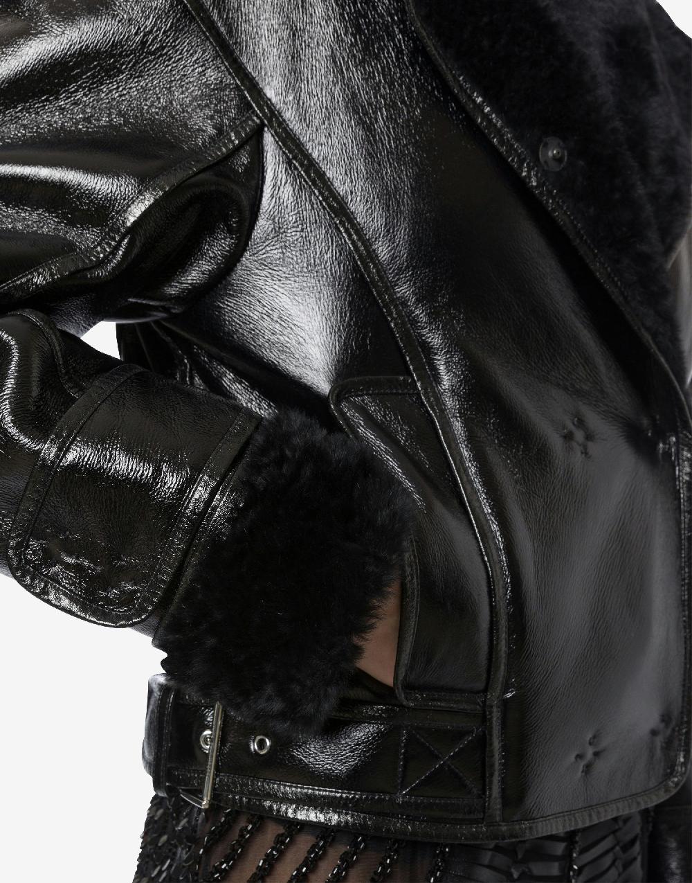Alberta Ferretti Montone in shearling lucido reversibile Vendita
