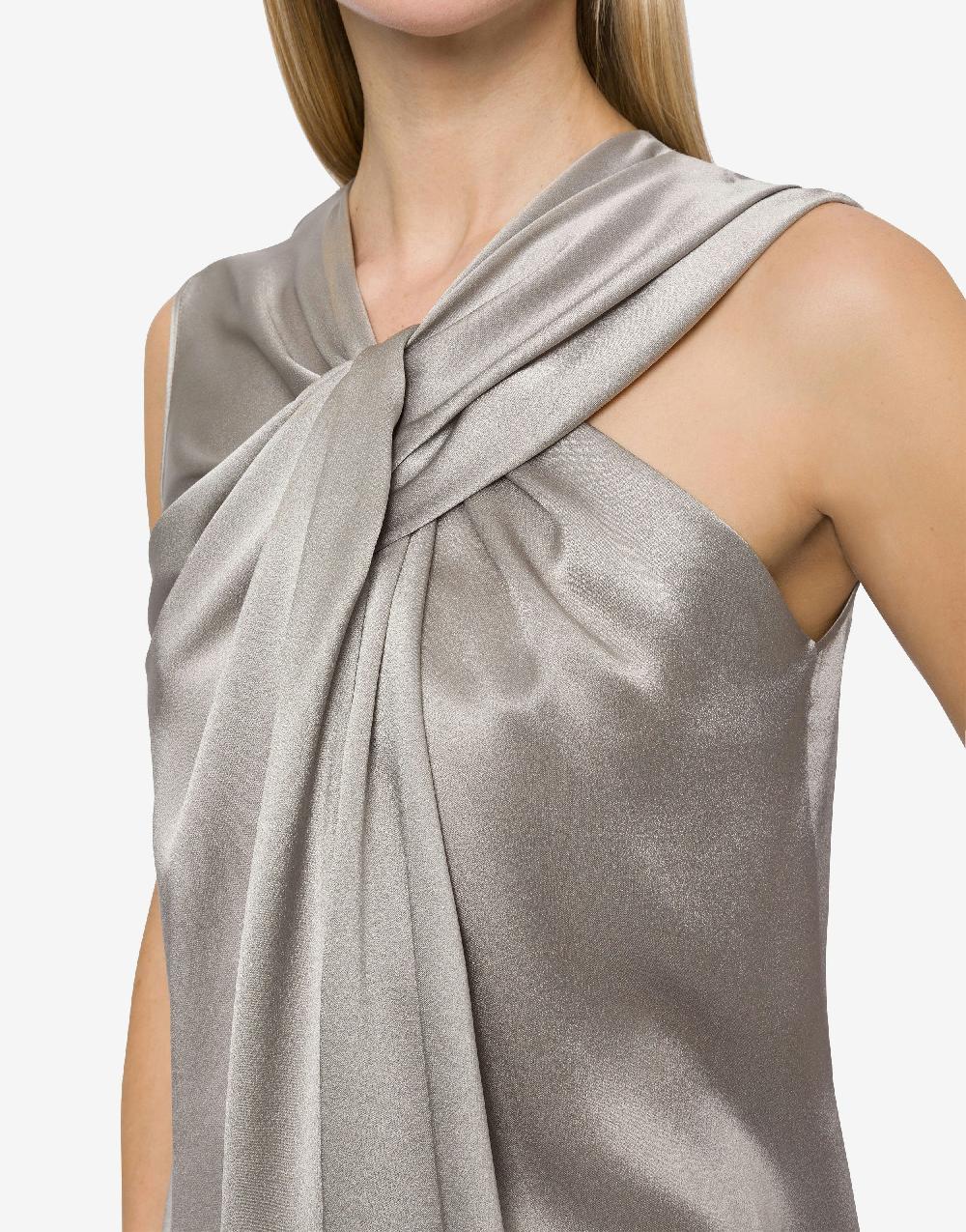 Alberta Ferretti Top senza maniche in raso Promozione