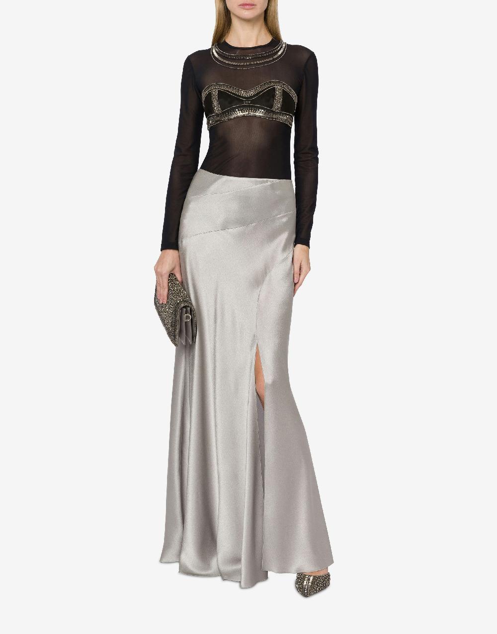 Alberta Ferretti Gonna lunga in raso Spedizione Gratuita