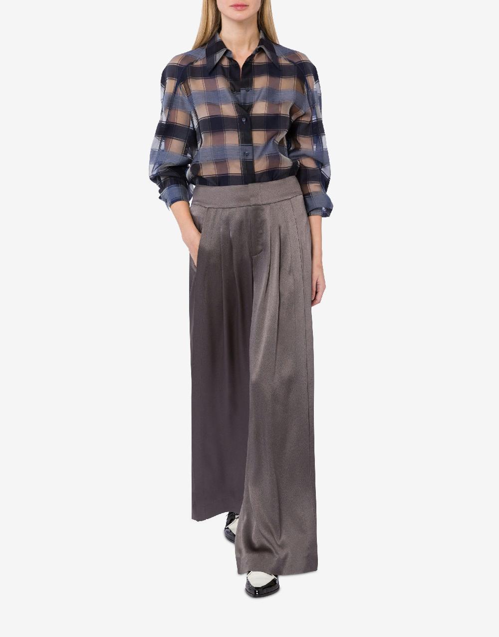 Alberta Ferretti Pantalone in raso con pieghe Soddisfazione Garantita
