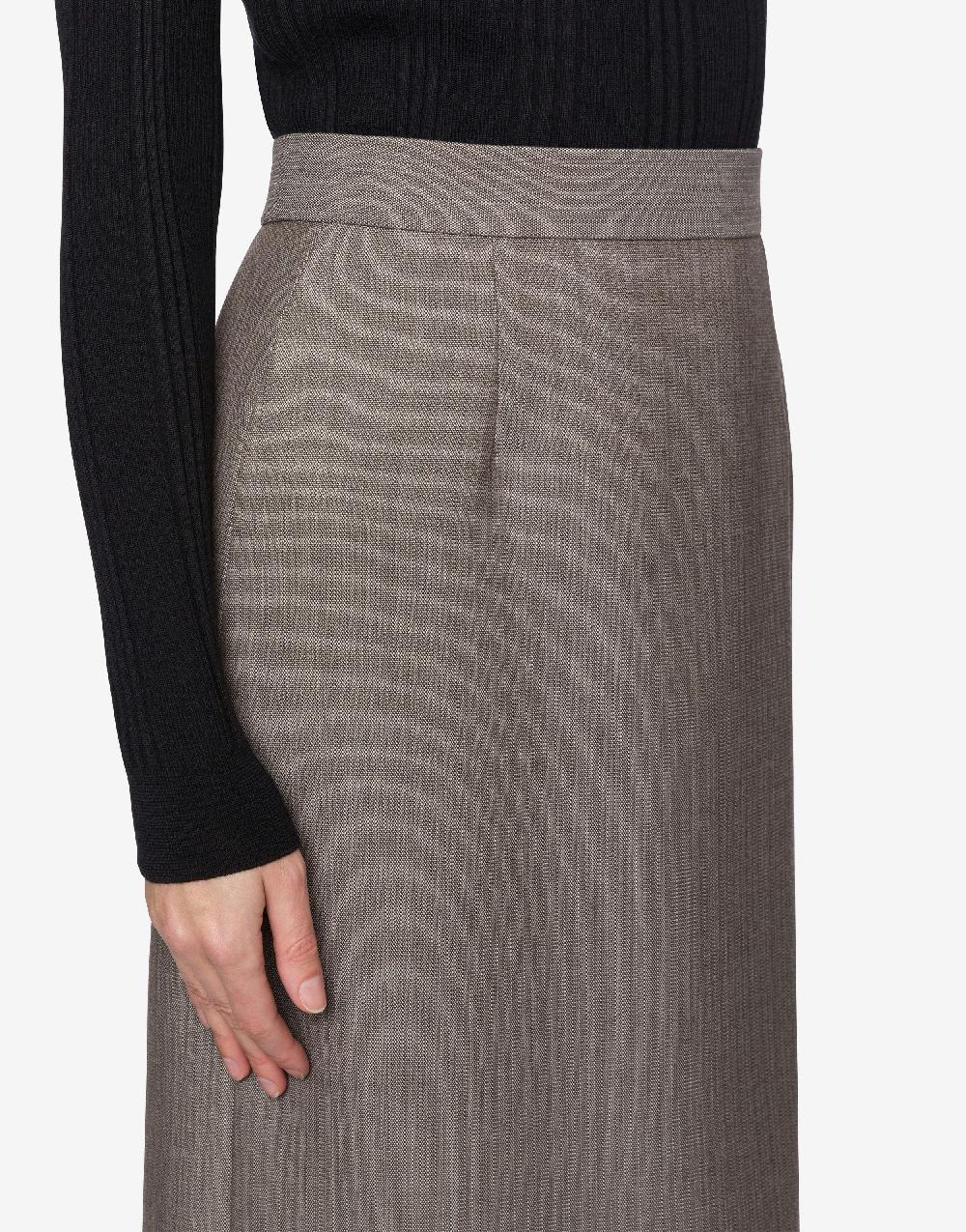 Alberta Ferretti Gonna lunga in tweed di lana Negozi Online